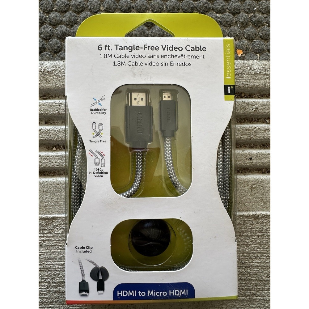 HDMI Fiber Cable 6ft Tangle-Free High-Speed with Ethernet for 1080P 3D Video